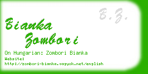 bianka zombori business card